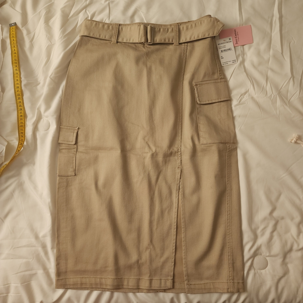 Juicy Couture Tan Cargo Pencil Skirt